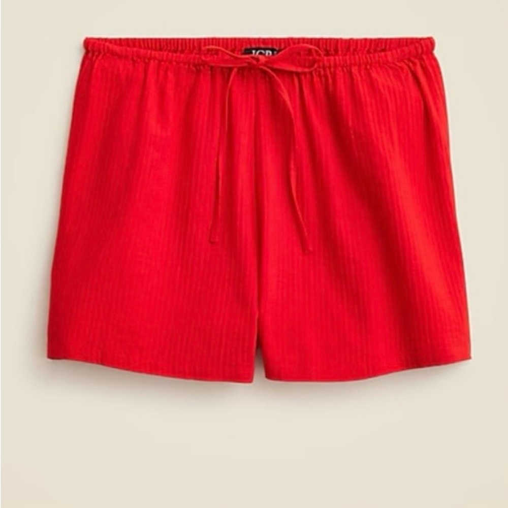 JCrew Airy gauze beach short in Venetian Red XL